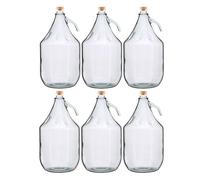 Wine Making/Home Brewing 5l Glass demijohns with Screw caps for wime Fermentation/Storage (6)