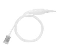 Wine Making Siphon Filter Hose Pump Ball for Clean Bottling | Plastic Angled Nozzle Design, Fits Narrow Necks, Spill Reduction, Kitchen and Laboratory Transfer, White