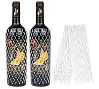 Wine Mesh Protective Sleeves 7.8 Inch Mesh Liquor Bottle Sleeves Reusable Wrap Wine Bags for Airplane Travel Transport Safety Shipping 30Pcs