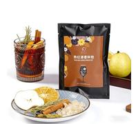 Wine Mix, Seasonal Spice - 1 Individual Sachets (50g Total) for Apple Cider, Mulled, Glühwein, Hot Toddy Holiday Drink(Orange Fruity Flavor(50g))