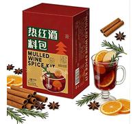Wine Mix, Seasonal Spice - 4idual Sachets (88g Total) for Apple Cider, Mulled, Glühwein, Hot Toddy Holiday Drink