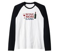 Wine Mom Gang Funny Women Solidarity Raglan Baseball Tee