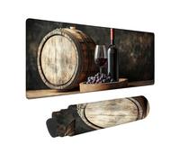 Wine Mouse Pad Fruit Mouse Mat 600x300x3mm, Waterproof & Durable Surface Extended Desk Mat-3mm Stitched Edges, Non-Slip Rubber Base Mousemat for Desk Accessories Office Home, Gifts for Women 6W-406