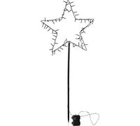 Wine Night Decoration Earthspike Star Spiky LED 60x0.06W Steel, Black Plastic L: 39cm B: 2cm H: 92cm IP44 with on/Off Switch
