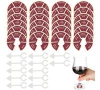 Wine Not Spin-Fun Drinking Games for Adults, 24PCS Wine Glass Spinner Party Fun Adult Game Nights,Bachelorette Party Games, Drinking Games for Girls Couples Adults Party