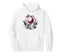 Wine O Clock Everywhere World Map Time Zones Humor O'clock Pullover Hoodie