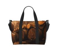 Wine Oak Container Hand Travel Bag - Lightweight and Versatile Travel Companion with Spacious Design, Multi-Purpose Bag, Luggage Bag, Beach Bag, Gym Bag, Sports Bag