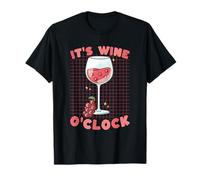 Wine O'Clock Funny Saying Wine Lover Celebration T-Shirt