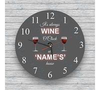 Wine O'clock personalised clock for a wine lover in your life- Personalised wall clock for her and for him