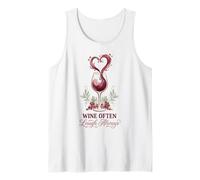 Wine Often Laugh Always Cute Wine Lover Celebration 3 Tank Top