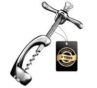 Deluxe Wine Bottle Opener for Intact Cork Removal - Heavy Duty Corkscrew Wine Opener Manual - Wine Cork Screw for Smooth and Effortless Bottle Opening