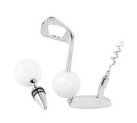 Wine Opener Set with Bottle Opener, Zinc Alloy Manual Corkscrew, Wine Stopper, Beer Opener, for Wedding Day Set, Ideal for and Beer Lovers, Compact and Lightweight