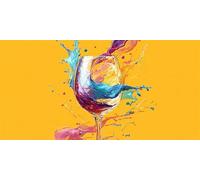 Wine Paint by Numbers for Adults Beginners, DIY Large Acrylic Paint by Number Kits on Canvas 60x120cm/24x48in, Panoramic Wall Art for Home Decor Arts and Crafts Hobby Gift, Landscape,Frameless,w-581k