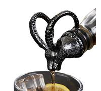 Wine Pourer Aerator Metal Animal Whiskey Bottle Stopper with Silicone Rubber Premium Zinc Alloy Retro Finish Smooth Prevents Liquid Leakage Air Inflow Suitable for Multiple Bottles Detachable Easy to