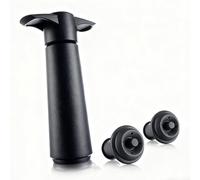 Wine Pump with 2 Vacuum Stoppers, Wine Saver Pump Vacuum Stopper, Airtight Closure, Reusable, Slows Oxidation and Closes Bottles, Keeps Wine Fresh Longer