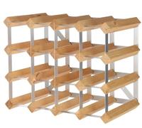 Wine Rack - 16 Bottle Assembled Wine Rack Light Oak WRKC016 Barprofessional Wine Rack 16 Bottles, Multicolor Y