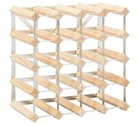 Wine Rack 20 Bottle Solid Pinewood Display Holder Storage Cabinet Shelf vidaXL