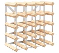 Wine Rack 20 Bottle Solid Pinewood Display Holder Storage Cabinet Shelf vidaXL