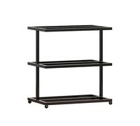 Wine Rack, 3-Tier Wine Rack, No Assembly Required, Kitchens, Living Rooms, Bars(Black)