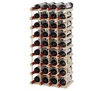 Wine Rack, 36 Bottle Free Standing Wooden Storage Display Shelf, Organizer Holder Stand for Kitchen Bar Pantry Cellar