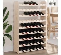 Wine Rack 72.5x25x111.5 cm Solid Wood Pine Berkfield Home Brown One Size
