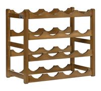 Wine Rack Bamboo 16 Bottle 4-Tier Countertop Brown 43x23.5x38cm Natural Tabletop