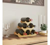 Wine Rack Bamboo 6-Bottle Natural Bamboo 35x18x25.5 cm Free-Standing SpaceSaver