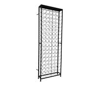 Wine Rack Black Wrought Iron 108 Bottle 65x24x191cm Free-Standing Wall Fix Mount