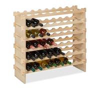 Wine rack bottle organizer wooden beverage shelf 6 levels lightweight expandable