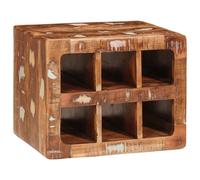 Wine Rack Brown 44x30x35cm Solid Reclaimed Wood Compact Rustic Kitchen Storage.