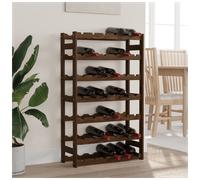Vidaxl Wine Rack For 42 Bottles Brown Solid Wood Pine