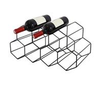 Wine Rack - Classic Counter Shelf Arrangement Provides Secure Placement Space-Efficient Geometry Stylish Presentation Entertainment Accessory