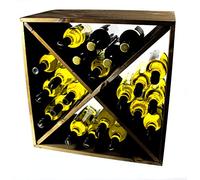 Wine Rack Cube - Assembled - Dark oak stain