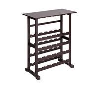 Beliani Wine Rack Rowley Dark Brown