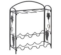Wine Rack DONEGAL Metal Black
