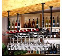 Wine Rack, European Hanging Wine Racks, Ceiling Wine Rack, Loft Retro Hanging Wine Glass Rack, Bar/Living Room/Kitchen Storage Wine Bottle Rack Home Decoration