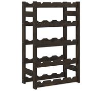 Wine Rack for 20 Bottles Shelf Bottle Holder Black Solid Wood Pine vidaXL