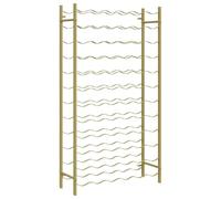 Wine Rack for 72 Bottles Golden Metal Standing with 12 Tiers for Kitchen Cellar Bar Modern Storage and Storage of Wine Bottles