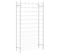 Wine Rack for 72 Bottles, White Metal with 12 Levels of Storage Space, Modern Bottle Rack for Kitchen, Basement, Bar, Sturdy Drink Rack for Safe Storage