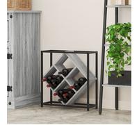Wine Rack Grey Sonoma 51x18x52,5 cm Engineered Wood Berkfield Home Grey One Size