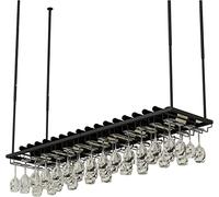 Wine Rack Hanging Red Wine Cup,Ceiling Upside down Glass Creative Home Bar Hanging Wine Bottle Rack with Stemware Glass Shelf/100 * 27 * 8Cm Vision Beauty Comes/80 * 27 * 8Cm Safehappy Aqiong