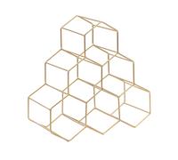 Beliani Wine Rack Listowel Metal Gold
