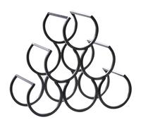Beliani Wine Rack LURGAN Metal Black, Black