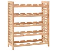 Wine Rack Made of Solid Walnut Wood for 25 Bottles 63 x 25 x 73 cm, 5-Tier Bottle Rack with Elegant Side Panels, Ideal for Kitchen, Basement, Home Bar and Stylish Storage