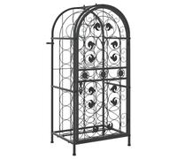 Wine Rack Metal Bar Drink Cabinet Storage Organiser Stand Wine Holder vidaXL