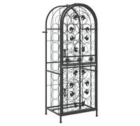 Wine Rack Metal Bar Drink Cabinet Storage Organiser Stand Wine Holder vidaXL