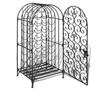 vidaXL Wine Rack for 35 Bottles Metal Drink Cabinet Storage Unit Furniture