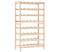 Wine Rack Natural Cedar Wood 57.5x28x102 cm 48-Bottle Storage Freestanding Shelf