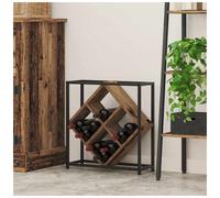 Wine Rack Old Wood Engineered Wood 16-Bottle Compact 51x18x52.5cm for Home Bar A