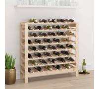 Wine Rack Solid Pine Natural 109.5x30x107.5cm 80-Bottle Freestanding Rustic